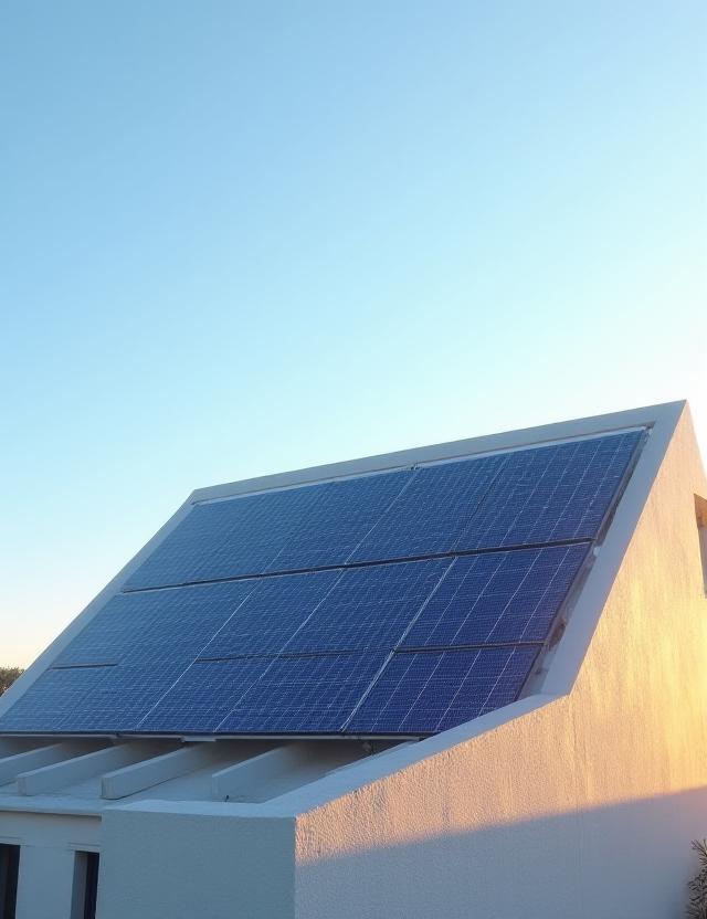 Integrazione architettonica pannelli solari su villa di lusso